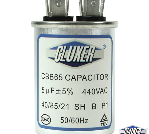 Capacitor de Trabajo 5Mf, Dual 440-370vac, +-5%, 50/60Hz, Modelo: CXC4405 Marca CLUXER