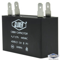 Capacitor de Ventilador, 4Mf, Dual-440vac-370vac +-5% Modelo: CXCP4404