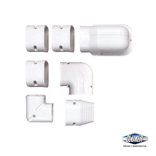 Kit de Canaletas PVC 3” Color Blanco Instalación de Aire Acondicionado 1mt. Modelo: CXKC1M, Marca CLUXER - Imagen 4